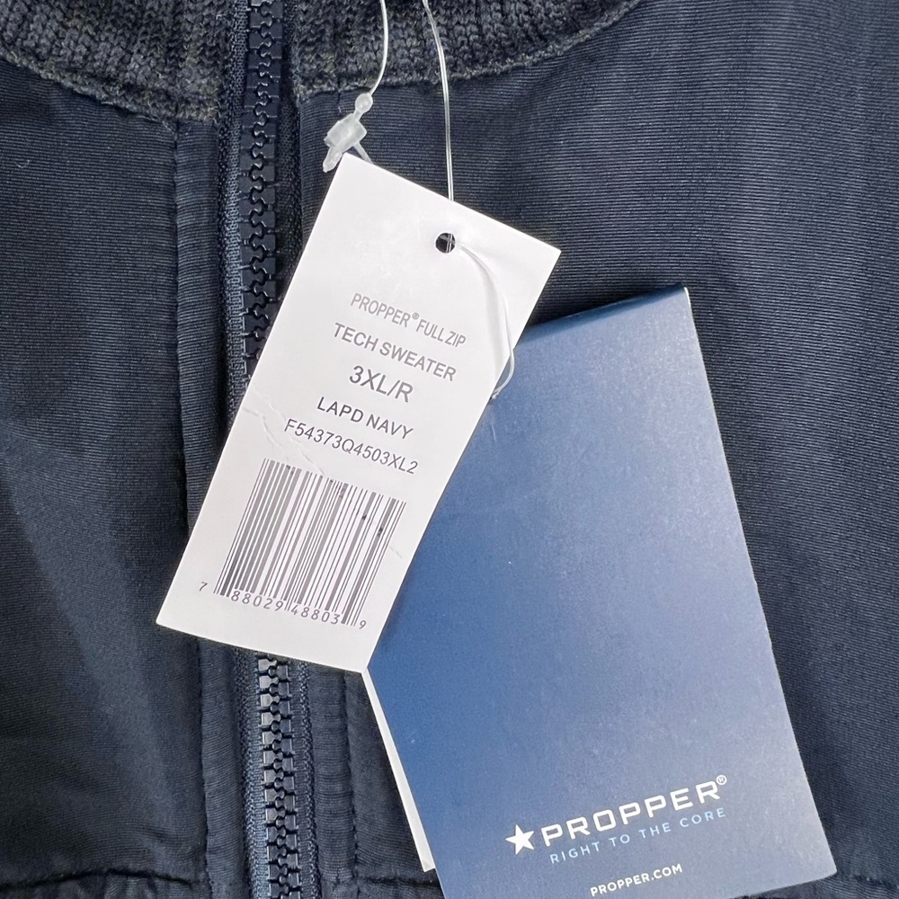 Propper Men’s Multipocket Full Zip Tech Navy Swea… - image 3